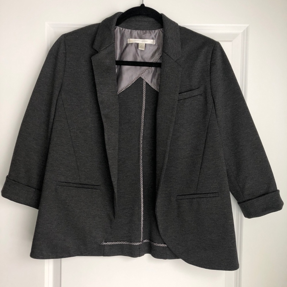 LC Lauren Conrad Gray fitted blazer